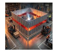 Rideau De Soudure, Enduit De Silicone Couverture De Soudage Avec Fenêtre De Visualisation, Très Résistant Ignifugé Écrans De Séparation Résistants Au Feu Pour L'industrie, L'atelier(9X3 M)