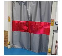 Rideau de Soudure Industriel avec fenêtre et Grommet de visualisation, Panneaux de diviseur de Garage ignifuges, Bouclier Enduit de Silicone Ignifuge pour Les ateliers
