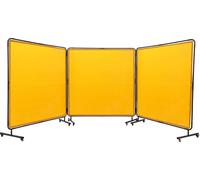 Rideau de soudure VEVOR 3 panneaux 1,8 x 1,8 m Rideau de soudure en vinyle ignifugé Paroi de soudure avec 4 roues pivotantes et une protection UV à 6 niveaux Couverture de soudure Protection de soudur