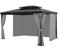 Rideau de terrasse VEVOR, 2830x3400x2035mm, avec fermeture éclair, rideau solaire alternative à l'abri de terrasse, rideau seul, gris