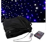 Rideau de toile de fond à LED, pliable et portable, avec télécommande, pour décoration de fête, mariage, club, 5 x 10 m
