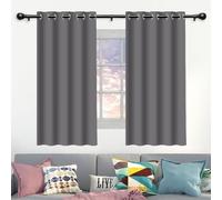Rideau Décoratif à Œillets 310 x 220 cm 100% Polyester, Isolant Anti UV, Intérieurs Decoration Rideaux Occultant pour Salon Installation Facile pour Maison Chambre Fenetre, Gris Clair