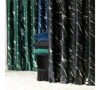 Rideau décoratif à motifs avec anneaux MARMA 111 noir/argent 140x250 cm (prix pour 1 pièce) MyBestHome