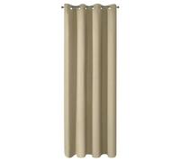 Rideau décoratif "BLACKOUT" occultant avec anneaux NOTTINO cappuccino 135x250 cm (prix pour 1 pièce) France