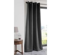 Rideau décoratif "BLACKOUT" occultant avec anneaux NOTTINO (prix pour 1 pièce) 135x250 cm, gris foncé, France