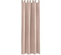 Rideau décoratif rideau occultant micro satin, Polyester, sandgrau - schlamm, 140x145cm