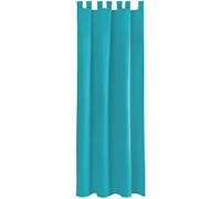 Rideau décoratif rideau occultant micro satin, Polyester, türkis - pfauenblau, 140x145cm