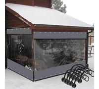 Rideau d'extérieur imperméable avec œillets - Panneau latéral pour pergolas, patio, jardin et terrasse - Gris - Taille : 2 m x 5 m - Solution d'intimité élégante