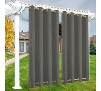 Rideau d'Extérieur Imperméable et Occultant avec Œillets Haut et Bas - Isolation Thermique, Protection UV, Coupe-Vent et Brise-Vue pour Pergola, Terrasse, Jardin et Balcon, 1 Pièce - 254L × 213Hcm