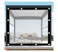 Rideau d'extérieur imperméable pour pergola, balcon et porche, 2,5 x 4,5 m, résistant aux intempéries, protection contre le vent et la poussière, idéal pour une utilisation sur véranda