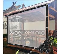 Rideau d'extérieur imperméable pour tonnelle, auvent transparent pour terrasse, piscine, auvents et villas avec œillets, 3,4 x 33 m, parfait pour la protection de l'intimité et du jardin
