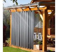 Rideau d'extérieur imperméable pour tonnelle, patio et terrasse, pare-soleil, brise-vue pour véranda et piscine, parfait pour les espaces extérieurs et la décoration de jardin