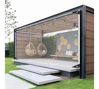 Rideau d'extérieur personnalisable en PVC à isolation thermique pour jardin, terrasse, clôture d'hiver, pergola, porche et tonnelle, rideaux d'extérieur résistants aux intempéries et durables