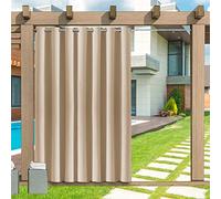 Rideau d'extérieur résistant aux intempéries, 1 pièce, imperméable, résistant aux intempéries, opaque, avec œillets, 24 couleurs, brise-vue, protection solaire, pour véranda, pergola, tonnelle, 132 x