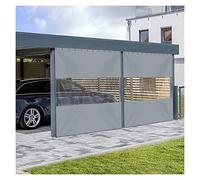 Rideau d'extérieur transparent imperméable et coupe-vent - Bâche de porte en PVC robuste avec œillets renforcés pour tonnelle, garage, terrasse et protection extérieure