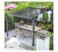Rideau d'extérieur transparent résistant aux intempéries avec œillets - Auvent résistant à la pluie - Pour pique-niques, cargo, transport, tonnelles et terrasses (2 x 2,5 m)