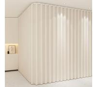 Rideau d'hôpital, rideaux de séparation d'intimité, rideaux séparateurs de rideaux, panneaux d'écran avec crochets en S invisibles, séparateur de vestiaire fixé au mur(Translucent,2.0*2.4m)