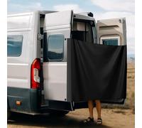 Rideau d'intimité d'extérieur en tissu Oxford 210D résistant aux intempéries pour camping-car, camping, douche ou vestiaire, blocage complet de la vue (noir)