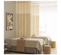 Rideau D'intimité Medical Rideaux De Séparation, Souple Respirant avec Rail De Rideau Pliable Rideau Ignifuge pour Hôpital, Salon, Clinique, École, Crèche (Couleur : Beige, Taille : 2 * 2M)