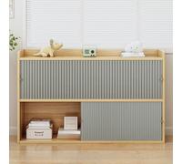 Rideau d'intimité pliant en nid d'abeille sans perçage pour placard, rideau magnétique pour meuble, jupe sous-évier à texture verticale pour cuisine, chambre et bibliothèque(Gray,70x30cm/27.6x11.8")