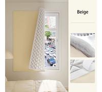 Rideau d'occultation insonorisant de qualité supérieure avec velcro pour chambre à coucher, bureau, étude, taille : 90x100cm, couleur : beige