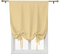 Rideau d'occultation simple, poche de baguette Obscurcissement de l'espace isolé thermiquement Ombre romaine pour chambre à coucher salon cuisine Petite fenêtre (Beige, 100x120cm)