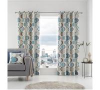 Rideau - double rideaux Fusion - SA5DE90906LZU - Sander - Paire de Rideaux a oeillets - 229 x 229 cm (l x H) en Bleu Canard