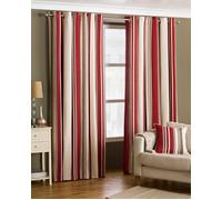 Rideau - double rideaux Riva home - BROADWA/RT9/RAS - Broadway 117X183 R/Top Curt RASP, Coton, Himbeere, 46x72 (117x183cm)