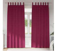Rideau - double rideaux Vidaxl Rideaux 2 pcs Rouge bordeaux 225x140cm Polyester