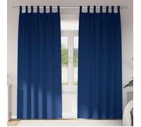 Rideau - double rideaux Vidaxl Rideaux avec des rideaux 2 pcs Bleu foncé 260x140cm Polyester