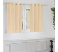 Rideau - double rideaux Vidaxl Rideaux avec des rideaux 2 pcs Crème 140x140cm Polyester
