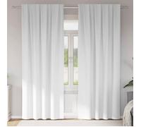 VIDAXL Rideaux occultants 2 pcs Blanc lumineux 260 x 140 cm - Polyester, occultation 80-90%