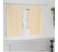 Rideau - double rideaux Vidaxl Rideaux occultants avec anneaux 2 pcs Crème 140 x 140 cm