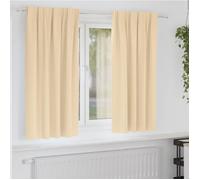 Rideau - double rideaux Vidaxl Rideaux occultants avec anneaux 2 pcs Crème 175 x 140 cm