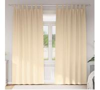 Rideau - double rideaux Vidaxl Rideaux occultants avec anneaux 2 pcs Crème 260 x 140 cm