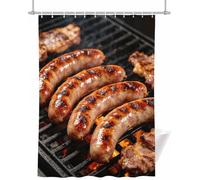 Rideau Douche 200x240 cm Saucisse Grillée
