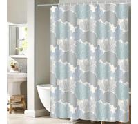 Rideau Douche Arbre Gris Vert Rideau de Douche Anti Moisissure Imperméable Tissu Polyester avec 12 Crochets en C pour Salle de Bain Domicile Baignoire Hôtel Décoration (90x180cm)