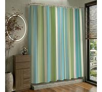 Rideau Douche Bande, Rideau de Douche 130 x 150 cm, Tissu Lavable Polyester Rideaux de Baignoire, Imperméable Rideaux Salle de Bain avec Ourlet Inférieur Lesté, Lavable en Machine, Vert Sauge W-P306