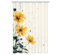 Rideau Douche Beige, Rideau de Douche 200x200 cm, Shower Curtain avec Crochets, Imperméable Polyester Rideaux de Baignoire Lavable Machine, Rideaux Baignoire Lesté pour Cadeau Femme, (Floral) -1937