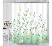 Rideau Douche Eucalyptus Rideau de Douche 200x200 Anti Moisissure Dégradé de Couleurs Fleurs Feuilles Plantes 3D Rideaux Salle de Bain Tissu Polyester Imperméable Lavable avec 12 Crochets e-2033