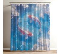 Rideau Douche Mer Rideau de Douche 120x150 cm, 3D Coloré Imprimés Shower Curtain Poisson Polyester Tissus en Imperméable, lavable Rideaux pour Baignoire avec 12 Crochets, Rideaux Salle de Bain Wy-492