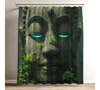 Rideau Douche Mystérieux Rideau de Douche 120x150 cm, 3D Coloré Imprimés Shower Curtain Plante Polyester Tissus en Imperméable, lavable Rideaux pour Baignoire avec 12 Crochets, Rideaux Salle Wy-477