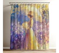 Rideau Douche Paysage Rideau de Douche 120x150 cm, 3D Imprimés Shower Curtain Beauté Polyester Tissus en Imperméable, lavable Rideaux pour Baignoire avec 12 Crochets, Rideaux pour Salle de Bain Wy-489