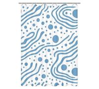 Rideau Douche Pois, Rideau de Douche 160x200 cm, Shower Curtain avec Crochets, Imperméable Polyester Rideaux de Baignoire Lavable Machine, Rideaux Baignoire Lesté pour Cadeau Femme, (Mode) -1989