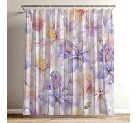 Rideau Douche Printemps Rideau de Douche 120x150 cm, 3D Imprimés Shower Curtain Fleur Polyester Tissus en Imperméable, lavable Rideaux pour Baignoire avec 12 Crochets, Rideaux pour Salle Bain Wy-449