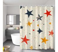Rideau Douche Tissus Lavable Imperméable, Rideau de Douche 180 x 200 cm, Simple Rideaux Salle de Bain avec Ourlet Lesté, Séchage Rapide Shower Curtain pour Salle de Bain et Baignoire, Paysage D-167