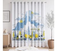 Rideau Économie d'énergie Art Paysages Sport Blanc La Taille du Rideau est 140 x 240cm,Il y a Deux pièces à l'intérieur, pour Chambre à Coucher