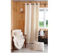 Rideau - Effet Poil de Mouton - Blanc - Tamisant - 135x250cm