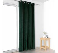 Rideau - Effet velours velouté uni Vert emeraude 140x245 cm