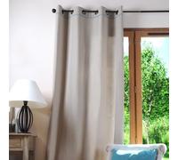 Rideau - EMINZA - Duo Lin et Bleu - Lin et bleu - 135 x H250 cm - 100% coton